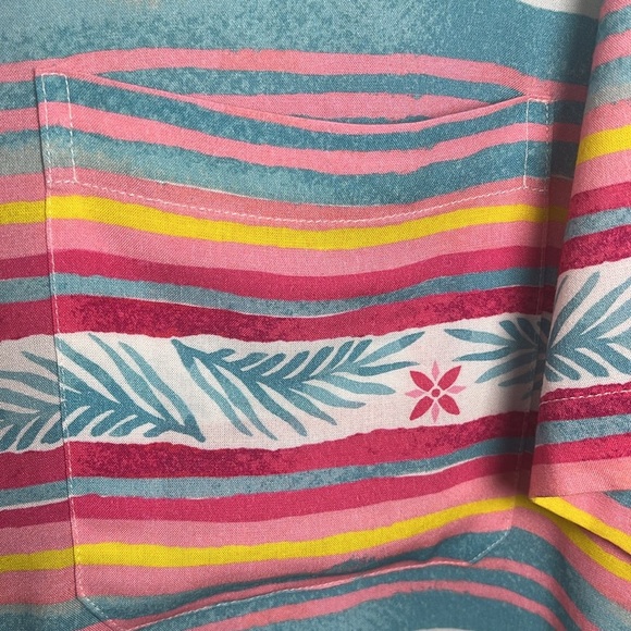 Kenny Flowers Mayakoba Hawaiian Short Sleeve Button Down Shirt Size Large - Picture 6 of 12